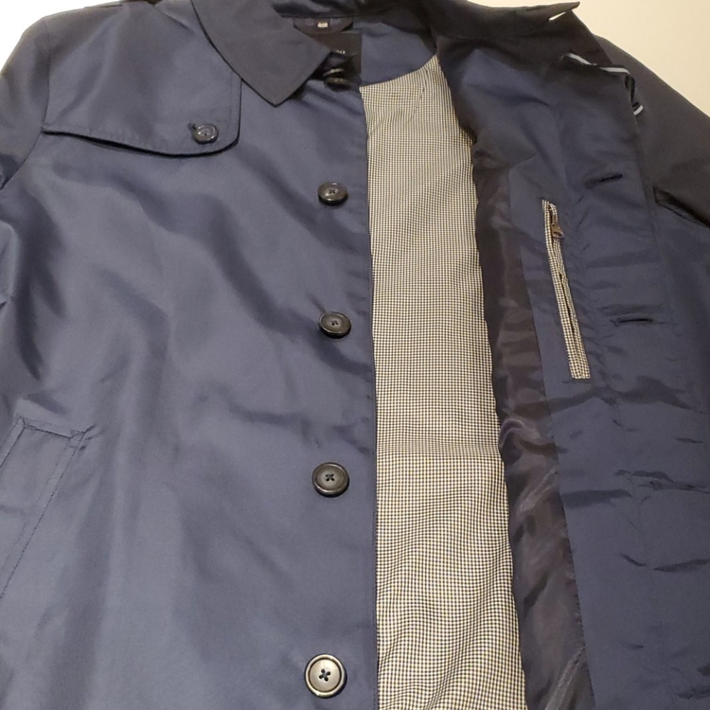 NWT! Tommy Hilfiger Fletch Solid Rain Coat Blue - Picture 5 of 8
